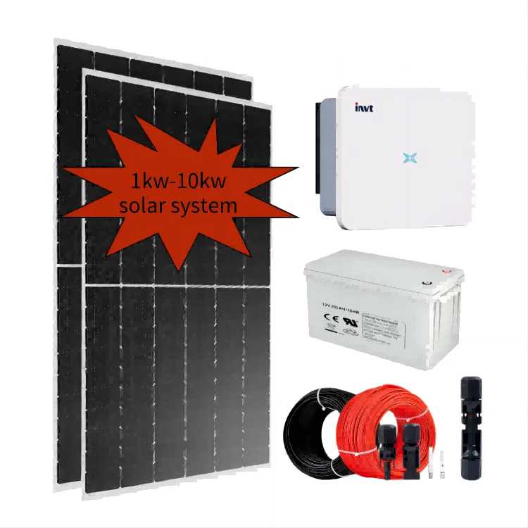1-Système solaire sur toit hors réseau de 10 kW​